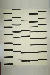 Turkish Hemp Rug 9x11 Plain White Hemp Kilim Rug 10x13 Minimalist Decor Stripe Kilim Rug. 303,394