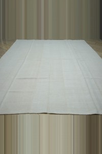 9x11 Plain White Hemp Kilim Rug 275,344 - Turkish Hemp Rug $i