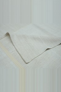 9x11 Plain White Hemp Kilim Rug 275,344 - Turkish Hemp Rug $i