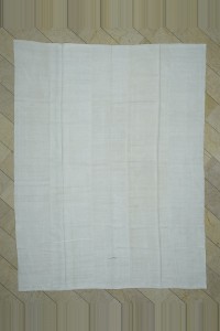 9x11 Plain White Hemp Kilim Rug 275,344 - Turkish Hemp Rug $i