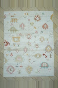 9x12 Turkish White Hemp Carpet Rug 274,351