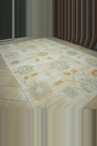 9x14 Oushak Pattern Shining White Hemp Rug. 282,440 - Turkish Carpet Rug $i