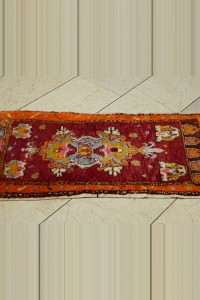 Antique Denizli Cal Mini Carpet Rug Wall Hanging 2x4 56,110 - Turkish Carpet Rug $i