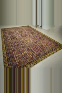 Nineteen Century Antique Sivas Zara Kilim Rug 290,396 - Turkish Kilim Rug $i