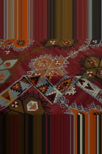 Oversized Antique Sarkisla Kilim Rug 10x14 290,413 - Turkish Kilim Rug $i