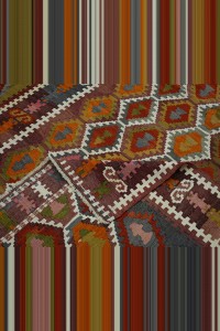 Oversized AntiqueTurkish Kilim Rug 10x14 306,427 - Turkish Kilim Rug $i