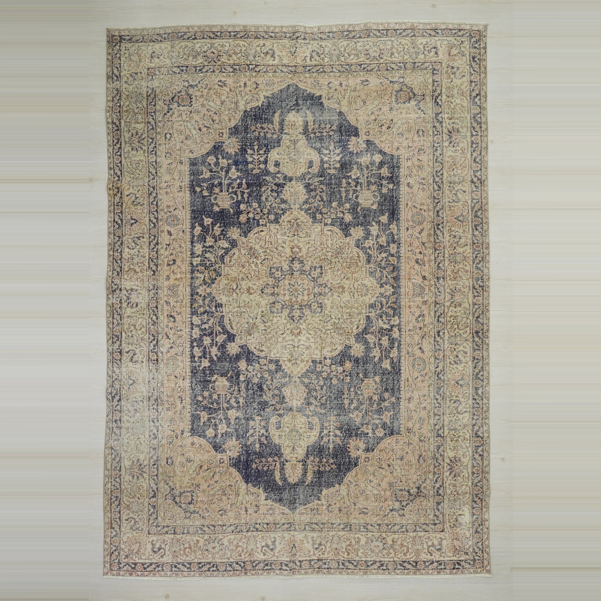 Persian Pattern Vintage Oushak Rug 7x10 212,308 - Oushak Rug