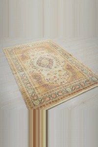 Turkish Kayseri Floss Silk Rug  4x6 125,178 - Turkish Carpet Rug  $i