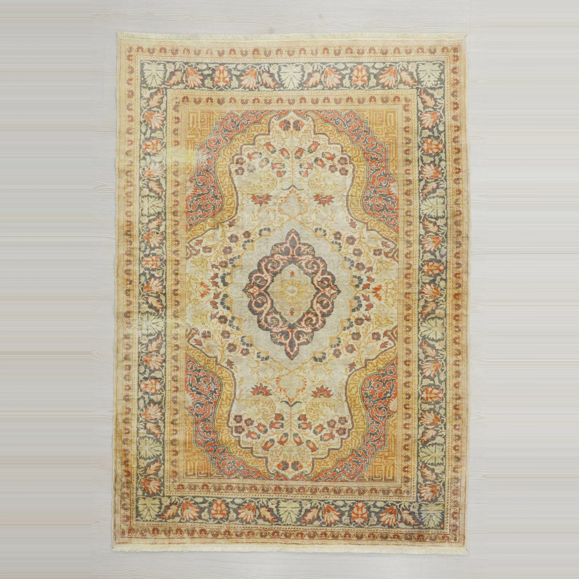Turkish Kayseri Floss Silk Rug  4x6 125,178 - Turkish Carpet Rug