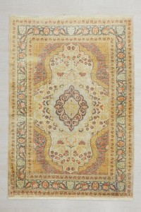 Turkish Kayseri Floss Silk Rug  4x6 125,178 - Turkish Carpet Rug  $i