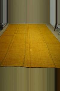 10x12 Overdye Saffron Hemp Kilim Rug. 290,380 - Turkish Hemp Rug  $i