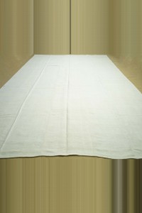 10x14 Plain White Hemp Kilim Rug. 297,410 - Turkish Hemp Rug  $i