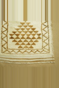 2,5x12 White And Brown Carpet Rug Runner 83,360 - Turkish Rug Runner  $i