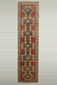 Turkish Rug Runner 3.3x13.5 Old Sivas Carpet Rug Runner. 100,402