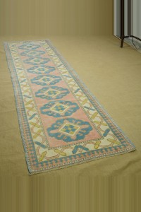 3x10 Salmon Pink Wool Oushak Rug Runner. 87,300 - Turkish Rug Runner  $i