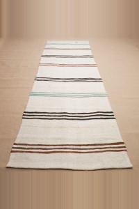 3x11 Striped Modern Hemp Rug Runner. 100,336 - Turkish Rug Runner  $i