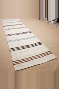 3x11 Striped Modern Hemp Rug Runner. 100,336 - Turkish Rug Runner  $i