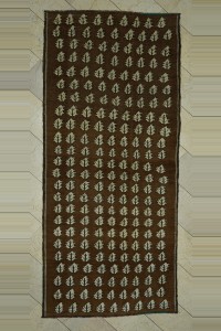 4.6x10 Abstract Brown Antique Kars Carpet Rug 140,305