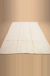 5x7 Off White Hemp Kilim Rug. 152,237 - Turkish Hemp Rug  $i