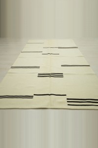 5x8 Broken Stripe Flat Weave Modern Rug 145x250 - Turkish Natural Rug  $i