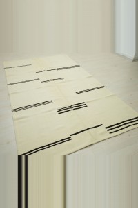 5x8 Broken Stripe Flat Weave Modern Rug 145x250 - Turkish Natural Rug  $i