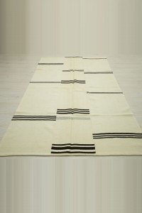 5x8 Broken Striped Wool Flat Weave Modern Rug  145,250 - Turkish Natural Rug  $i