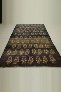 5x8 Faded Black Old Kula Carpet Rug 150,266 - Turkish Carpet Rug  $i