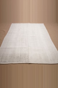 5x8 White Hemp Kilim Rug. 160,230 - Turkish Hemp Rug  $i