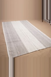 5x9 Cotton Goat Hair Rug 160,265 - Grey Turkish Rug  $i