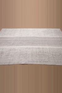 5x9 Cotton Kilim Rug. 158,263 - Grey Turkish Rug  $i