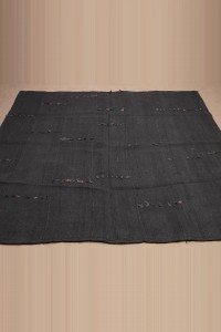 6,4x7,5 Overdye Black Hemp Rug 194,230 - Turkish Hemp Rug  $i