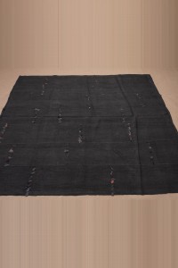 6,4x7,5 Overdye Black Hemp Rug 194,230 - Turkish Hemp Rug  $i