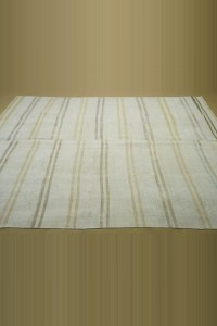 6.6x10 Modern Stripe Hemp Kilim Rug. 198,302 - Turkish Hemp Rug  $i