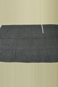 6x10 Mid Century Modern Black Hemp Rug 189,308 - Turkish Hemp Rug  $i