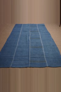 6x10 Ovedye Blue Hemp Kilim Rug. 193,307 - Turkish Hemp Rug  $i