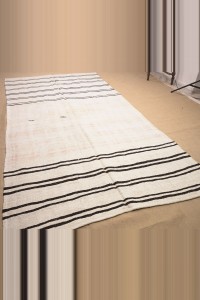 6x11 Black And White Hemp Rug. 170,325 - Turkish Hemp Rug  $i