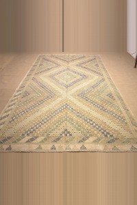 6x11 Cotton Denizli Kilim Rug 184,344 - Turkish Kilim Rug  $i