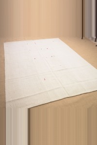 6x8 Plain White Hemp Rug. 177,240 - Turkish Hemp Rug  $i