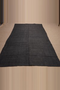 6x9 Overdye Black Hemp Kilim Rug 165,290 - Turkish Hemp Rug  $i