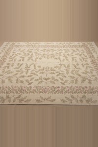 7x10 Green Beige Oushak Rug 210,306 - Oushak Rug  $i