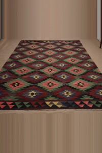 7x10 Large Old Turkish Kilim Rug. 217,316 - Turkish Kilim Rug  $i