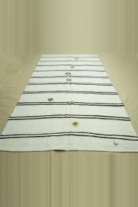 7x11 Black And White Hemp Rug  199,345 - Turkish Hemp Rug  $i