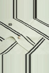 7x11 Black And White Hemp Rug  199,345 - Turkish Hemp Rug  $i