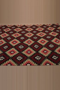 7x11 Old Flat Weave Kilim Rug 216,332 - Turkish Kilim Rug  $i