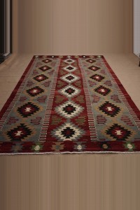 7x11 Old Flat Weave Turkish Kilim Rug. 200,330 - Turkish Kilim Rug  $i