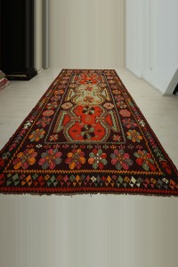 7x15 Oversize Flat Weave Old Kilim Rug 216,466 - Turkish Kilim Rug  $i