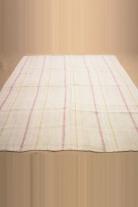 7x7 Stripe Hemp Kilim Rug. 200,221 - Turkish Hemp Rug  $i