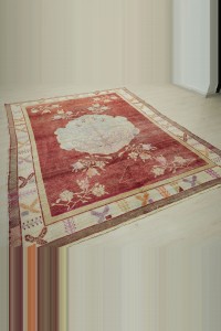 7x9.5 Old Denizli Cal Carpet Rug 213,287 - Turkish Carpet Rug  $i