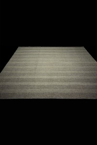 8x10 Feet Natural Striped Grey Rug 228,295 - Grey Turkish Rug  $i