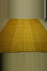 8x10 Overdye Saffron Hemp Kilim Rug 250,316 - Turkish Hemp Rug  $i